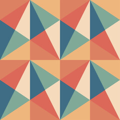 Vector geometric pattern. Retro colorful pattern with triangles for banners, covers, backgrounds, poster art, textile design, decorative prints, invitation letters, packaging etc.
