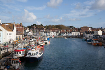 Fototapeta na wymiar Views of Weymouth Harbour in Dorset in the UK