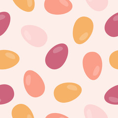 Seamless pattern with colorful Easter eggs.