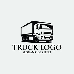 Truck logo vector isolated in white background. Best for trucking and freight related logo © bonky