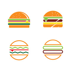 burger restaurant logo sign vector