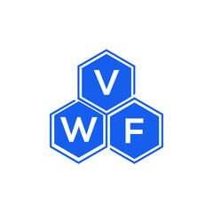 VWF letter logo design on black background. VWF  creative initials letter logo concept. VWF letter design.