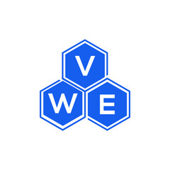 VWE letter logo design on black background. VWE  creative initials letter logo concept. VWE letter design.