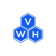 VWH letter logo design on black background. VWH  initials letter logo concept. VWH letter design.