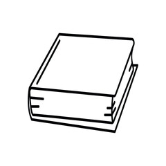 Books vector and illustration, black and white, hand drawn, sketch style, isolated on white background. Flat cartoon style vector illustration.
