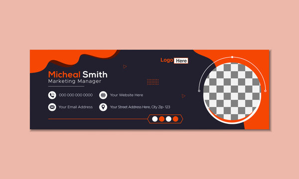 Corporate and clean email signature design template