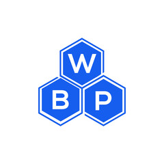 WBP letter logo design on black background. WBP  creative initials letter logo concept. WBP letter design.