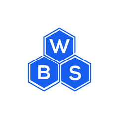 WBS letter logo design on black background. WBS  creative initials letter logo concept. WBS letter design.