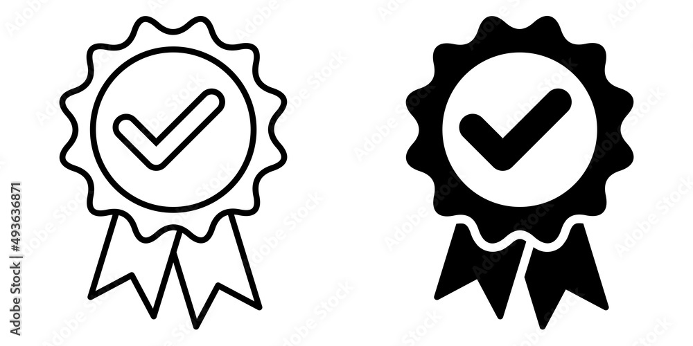 Poster ofvs20 outlinefilledvectorsign ofvs - approval check vector icon . isolated transparent . certified 