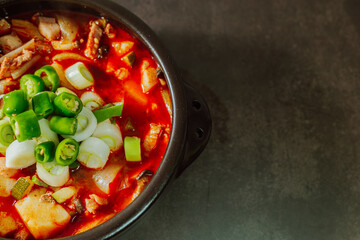 Delicious korean pork stew cuisine