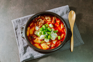 Delicious korean pork stew cuisine