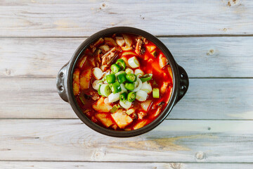 Delicious korean pork stew cuisine