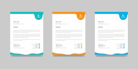 Clean & elegant business letterhead template design for your corporate projects Illustration vector