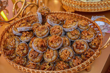 Variety of traditional moroccans sweets. Holiday. Events.