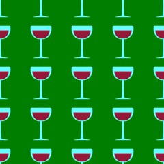 Seamless pattern with glass with wine for fabrics and textiles and linens and gifts and cards and kitchen