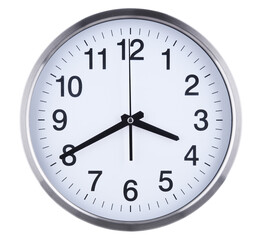 A wall clock isolated on white background