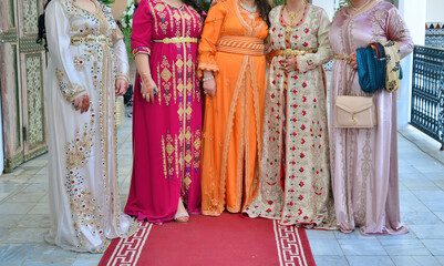 Moroccan women wear the Moroccan caftan.
