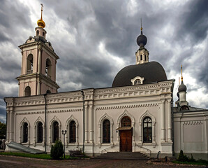 Fototapeta na wymiar St. Alexander Nevsky church in Moscow, Russia. Year of construction - 1858 