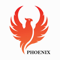 poenix vector red gradient color