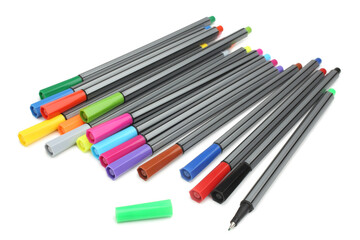 Set of multicolored fineliners