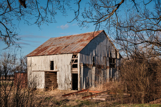 Old barn in a state of disrepair