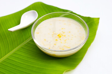 Sweet corn with sago in sweet coconut milk