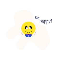 
A funny fried egg for card or sticker