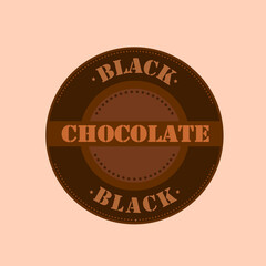 Fototapeta premium Black Chocolate. Labels, icons and badges Collection of vintage retro