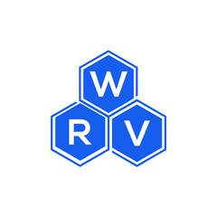 WRV letter logo design on White background. WRV creative initials letter logo concept. WRV letter design. 