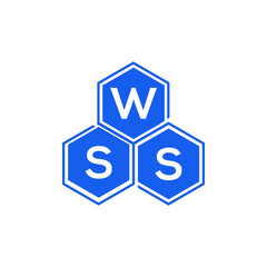 WSS letter logo design on White background. WSS creative initials letter logo concept. WSS letter design. 