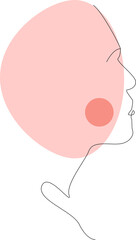 Poster with minimal female face single line drawing.