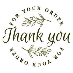 Vintage vector thank you made with love handwritten inscription. hand drawn lettering. Thank you calligraphy. Thank you card. Vector illustration.