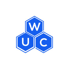 WUC letter logo design on White background. WUC creative initials letter logo concept. WUC letter design. 