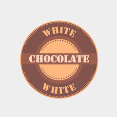 White Chocolate. Labels, icons and badges Collection of vintage retro 