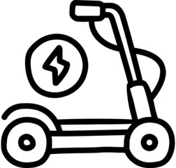 handdrawn scooter icon