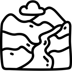 handdrawn river icon