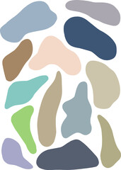 Different shapes of color splashes