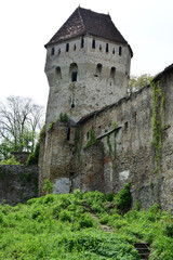 Fototapeta na wymiar Defense tower of the medieval fortress of Sighisoara 56