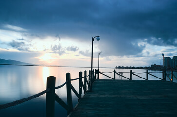 pier at sunset