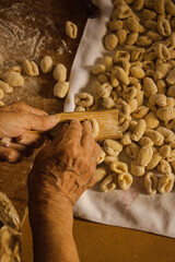 hands kneading, Woman working with dough