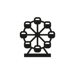 Ferris wheel icon. Simple flat vector illustration on a white background