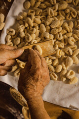 grandmother  kneading hands kneading gnocchi