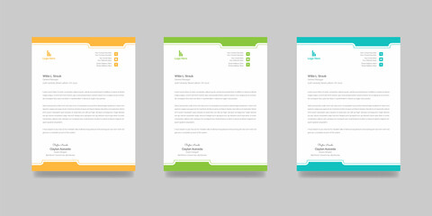Creative business style letterhead template design print ready editable template Illustration vector