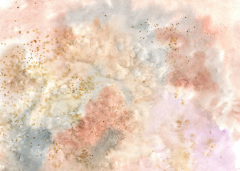 Abstract watercolor background in beige tones.