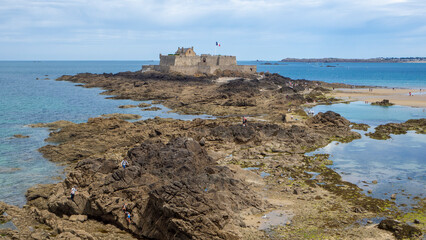 Fototapeta na wymiar Fort national, Saint-Malo, Bretagne