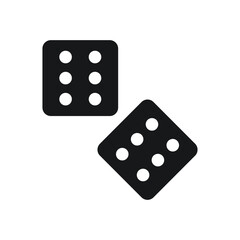 illustration of game icons, symbols and signs of dice, chess, puzzles. glyph icon, solid, black. vector design that is very suitable for websites, apps, banners, design elements, etc
