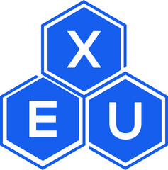 Obraz premium XEU letter logo design on White background. XEU creative initials letter logo concept. XEU letter design. 