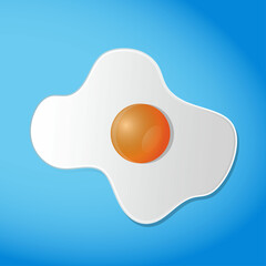 vector cute ilustration of sunny side up, good for children product, children book etc.