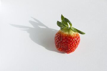 fresh strawberry isolated white background