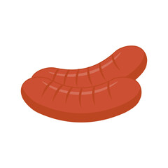 sausage isolated illustration on white background